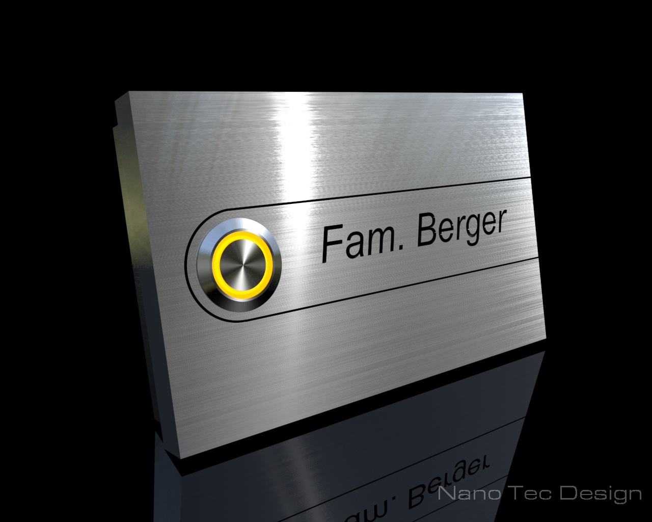 Artikelbild 7 des Artikels “Aufputz-Edelstahlklingel mit Ambilight und Edelstahl-Gravurschild (austauschbar) 