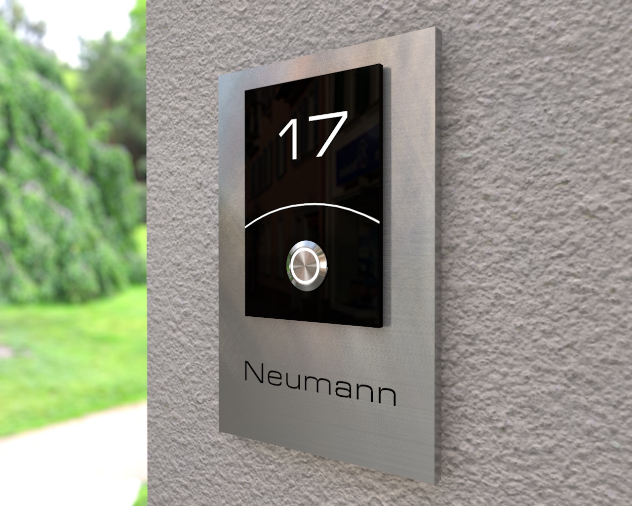 Artikelbild 7 des Artikels “Design Edelstahlklingel mit Acryl-Gravurfeld „B&S Edition - Giant“ “