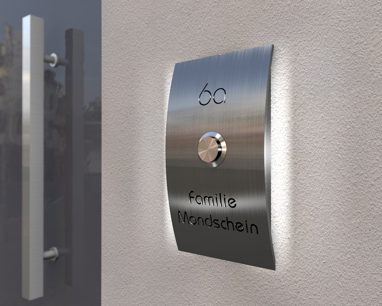 Artikelbild 7 des Artikels “Gewölbte Aufputz-Edelstahlklingel mit Ambilight 