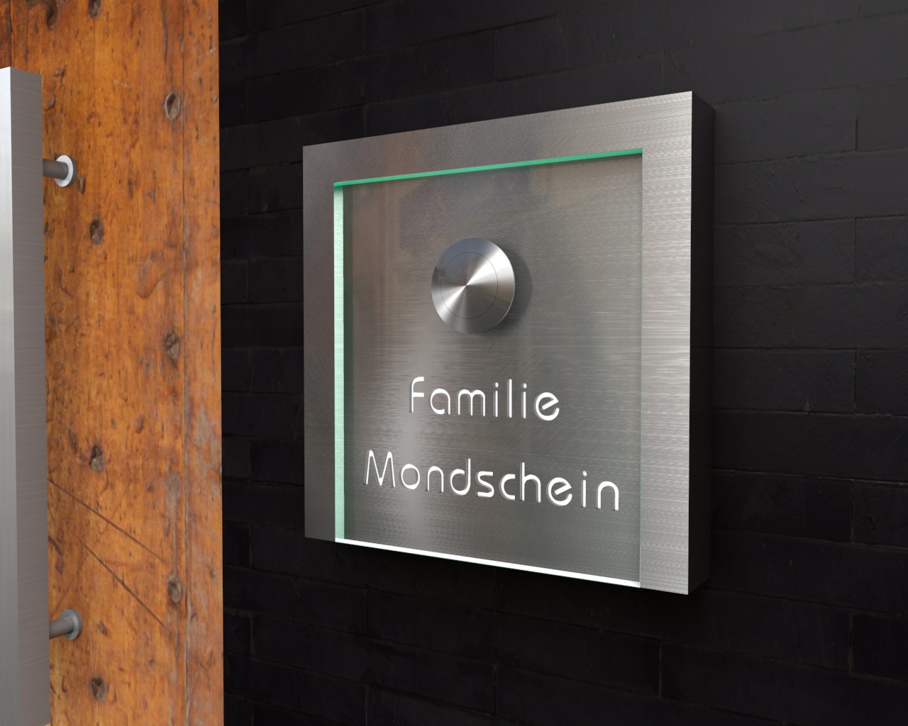 Artikelbild 7 des Artikels “Design Edelstahlklingel mit LED-beleuchteter Namensgravur hinter Acrylglas 