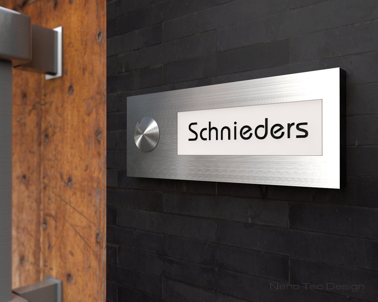 Artikelbild 7 des Artikels “Design Edelstahlklingel mit LED-Namensbeleuchtung & Gravur 