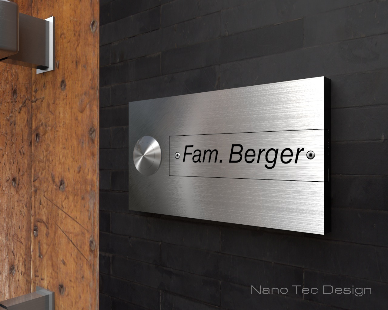 Artikelbild 7 des Artikels “Design Edelstahlklingel mit austauschbarem Gravurschild 