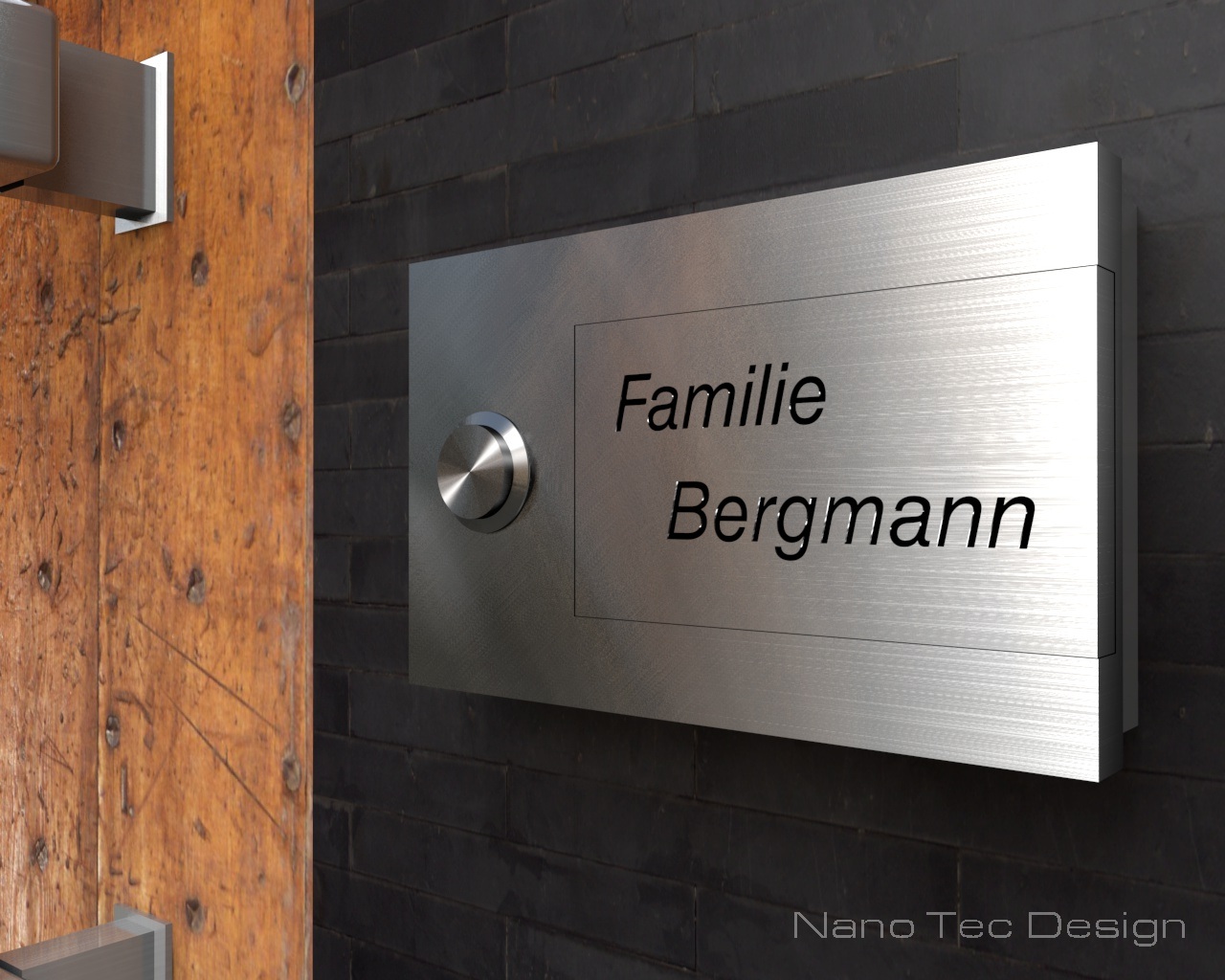 Artikelbild 8 des Artikels “Design Edelstahlklingel mit austauschbarem Gravurschild 