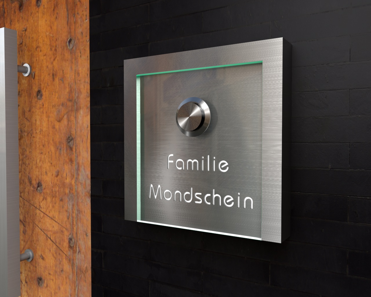 Artikelbild 8 des Artikels “Design Edelstahlklingel mit LED-beleuchteter Namensgravur hinter Acrylglas 