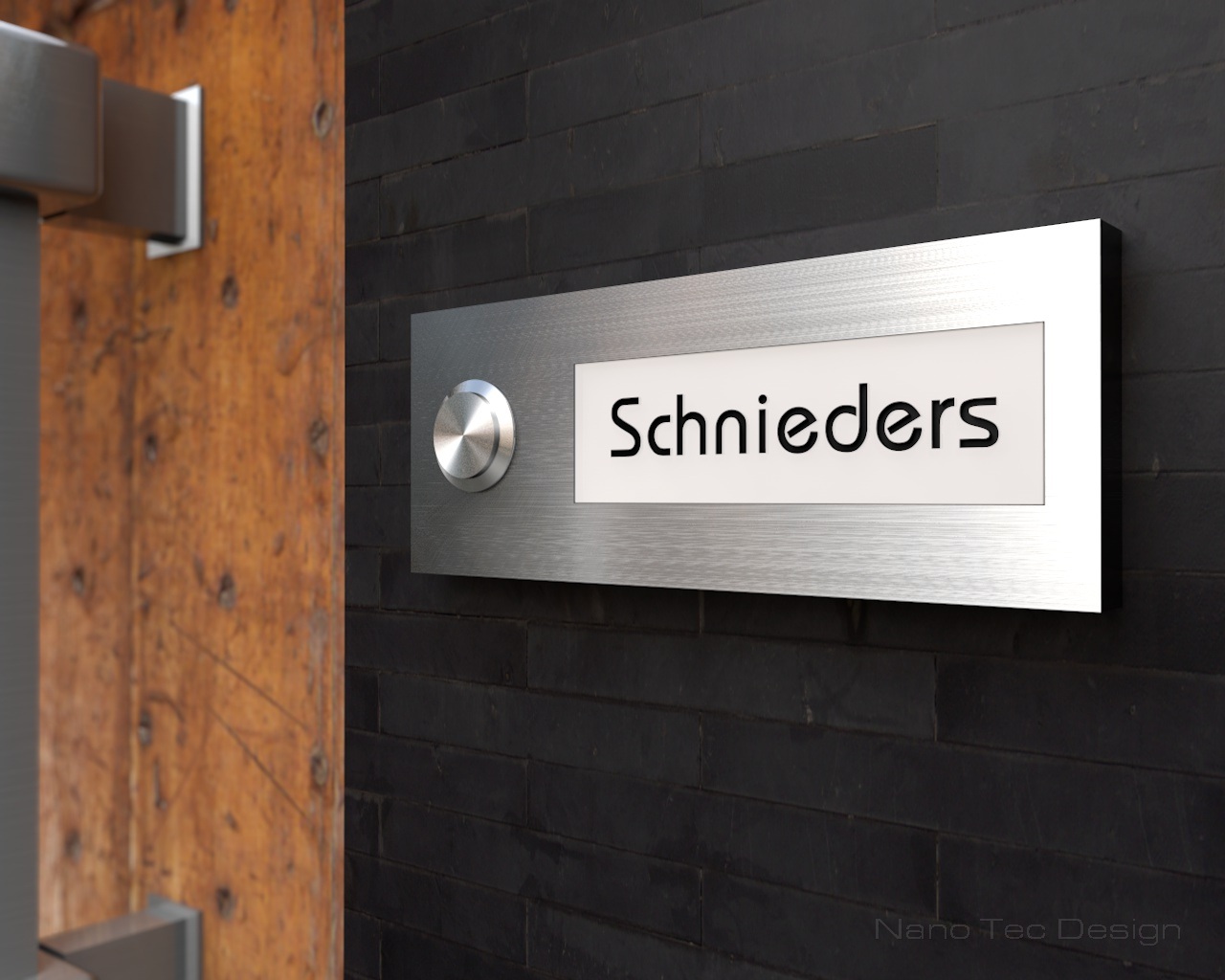 Artikelbild 8 des Artikels “Design Edelstahlklingel mit LED-Namensbeleuchtung & Gravur 