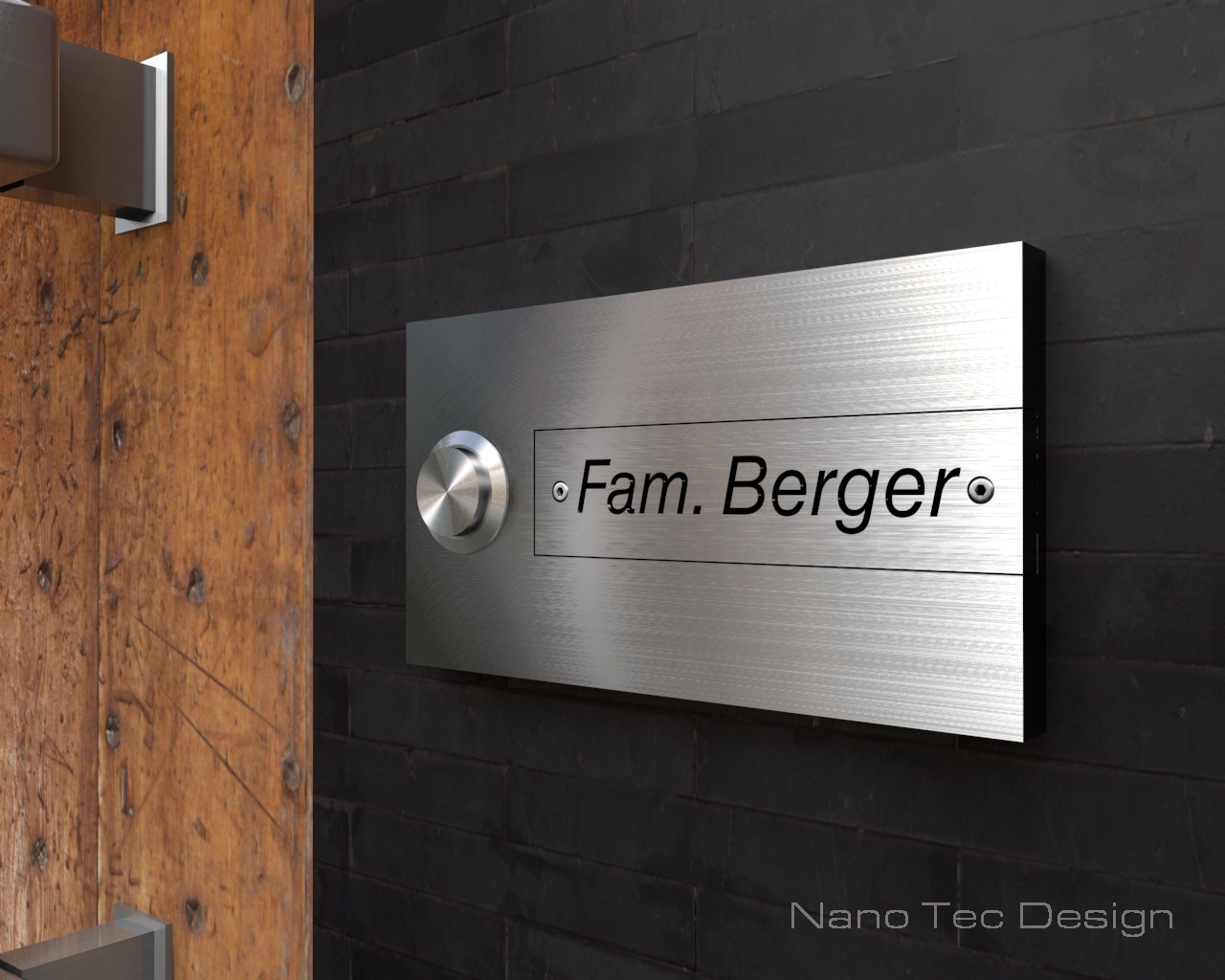 Artikelbild 8 des Artikels “Design Edelstahlklingel mit austauschbarem Gravurschild 