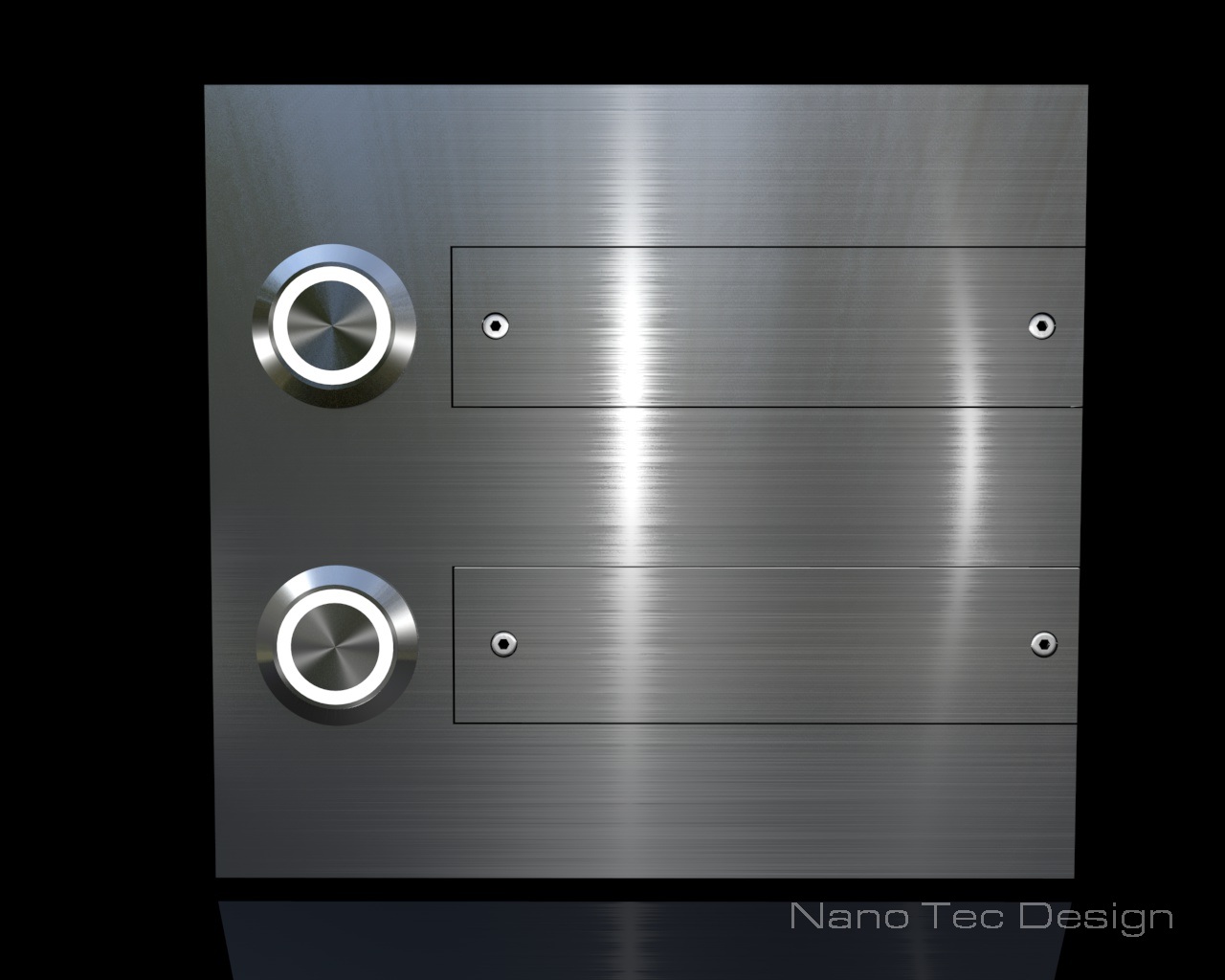 Artikelbild 9 des Artikels “2-Familien Design Edelstahlklingel mit austauschbaren Gravurschildern „T(w)o Switch“ “