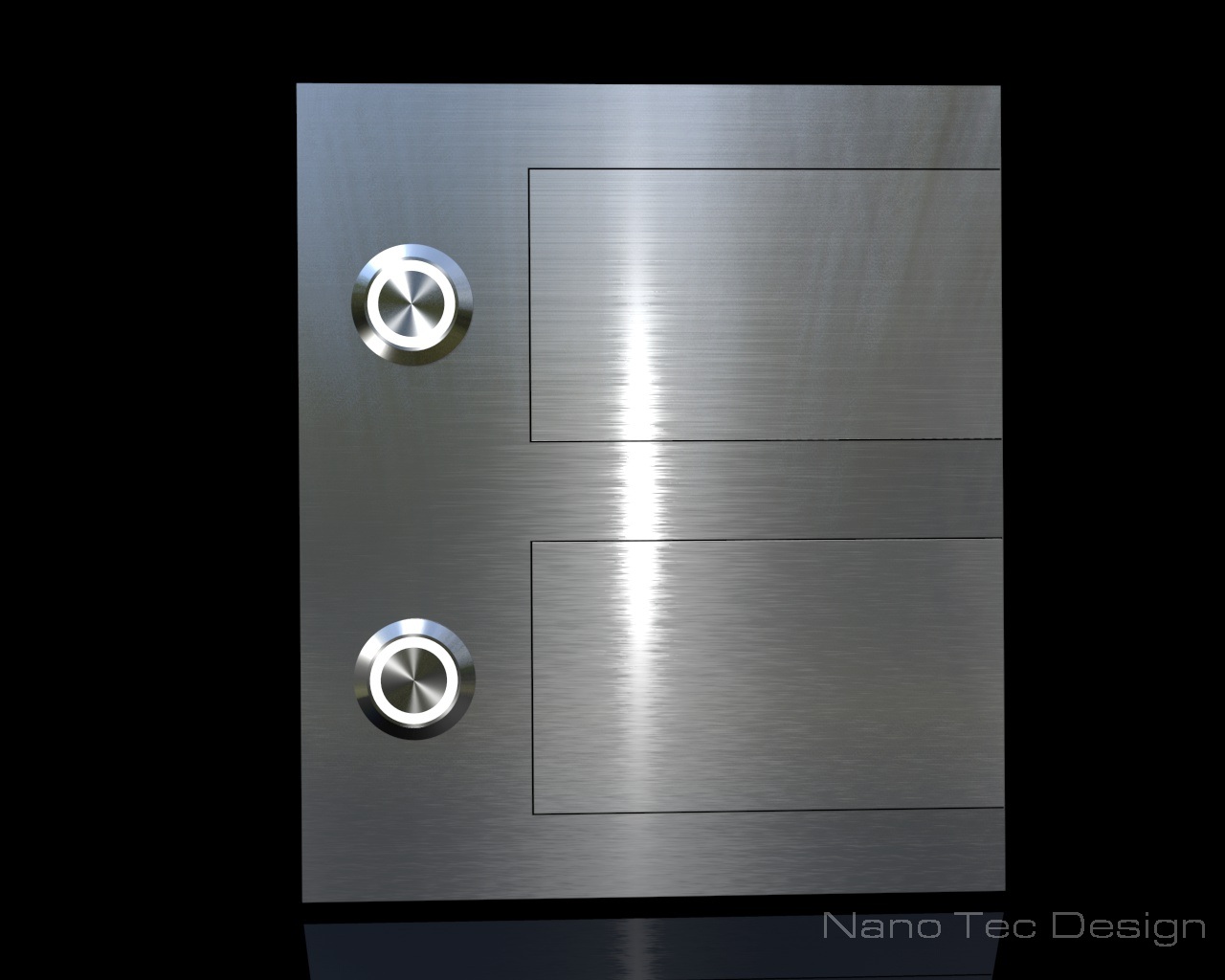 Artikelbild 9 des Artikels “2-Familien Design Edelstahlklingel mit austauschbaren Beschriftungsfeldern 